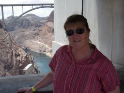 38LauraonHooverDamoverlookingTilmanBridge,05jul11